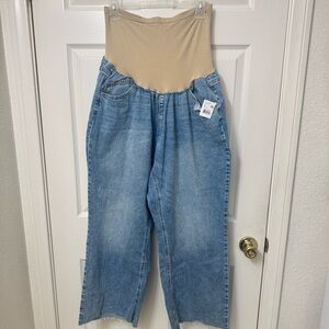 Motherhood Blue and Tan Ankle & Cropped Jeans